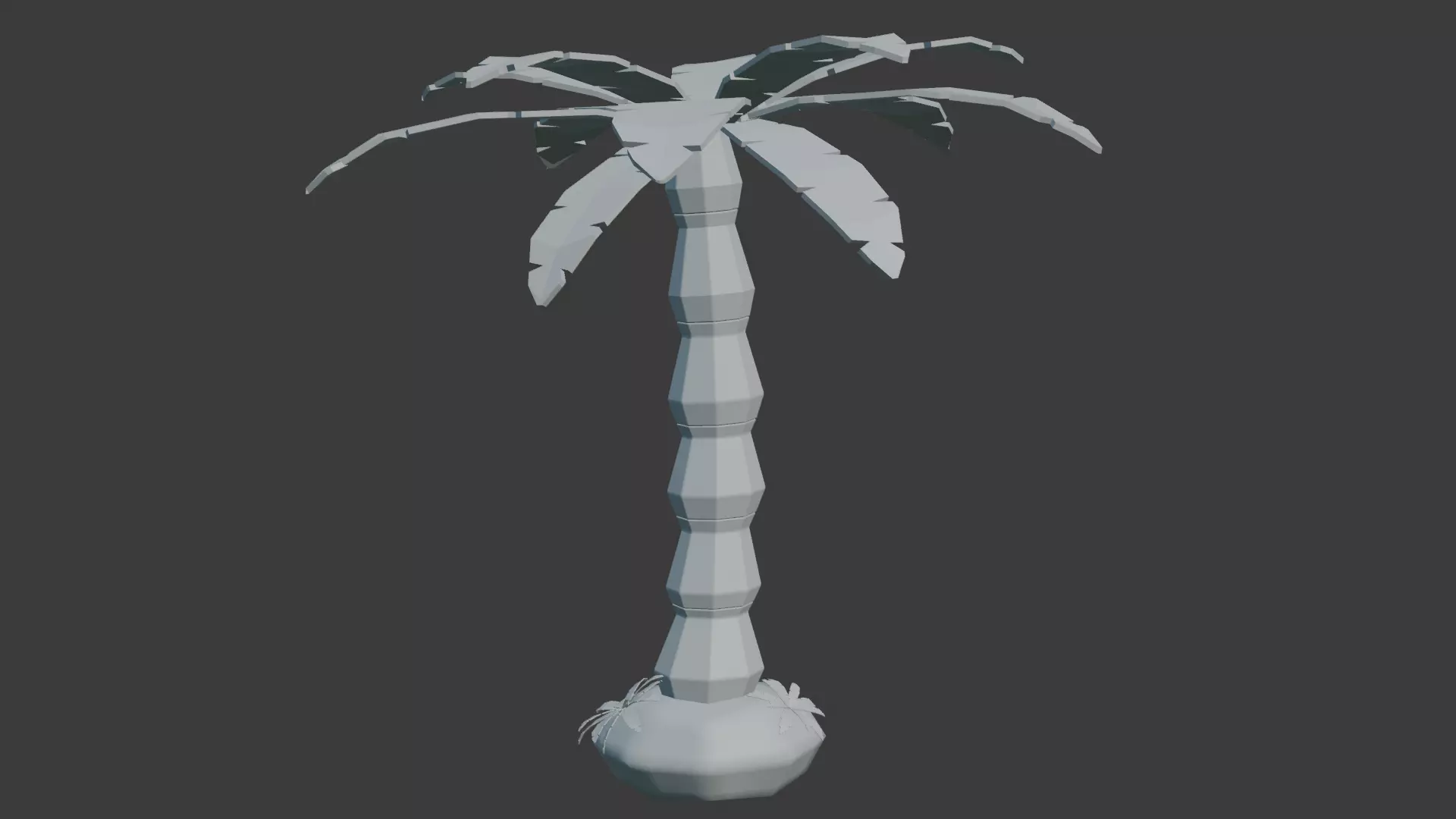 low-poly palm Low-poly 3D model_7