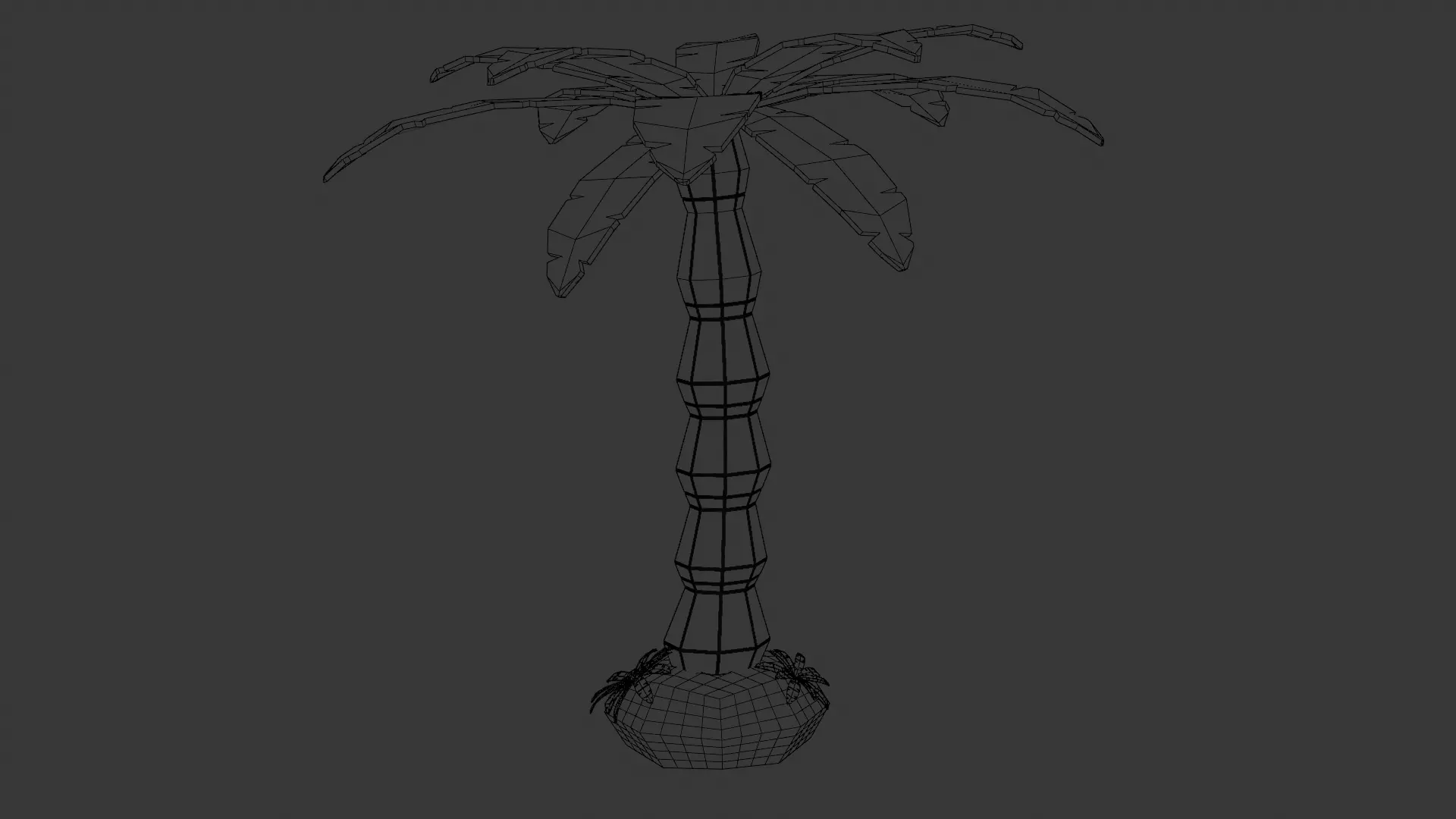 low-poly palm Low-poly 3D model_8