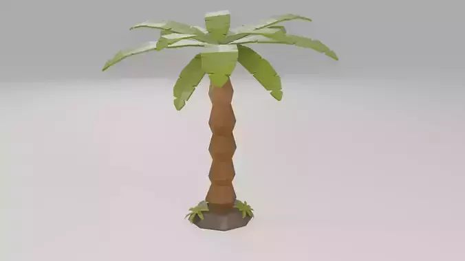 low-poly palm Low-poly 3D model