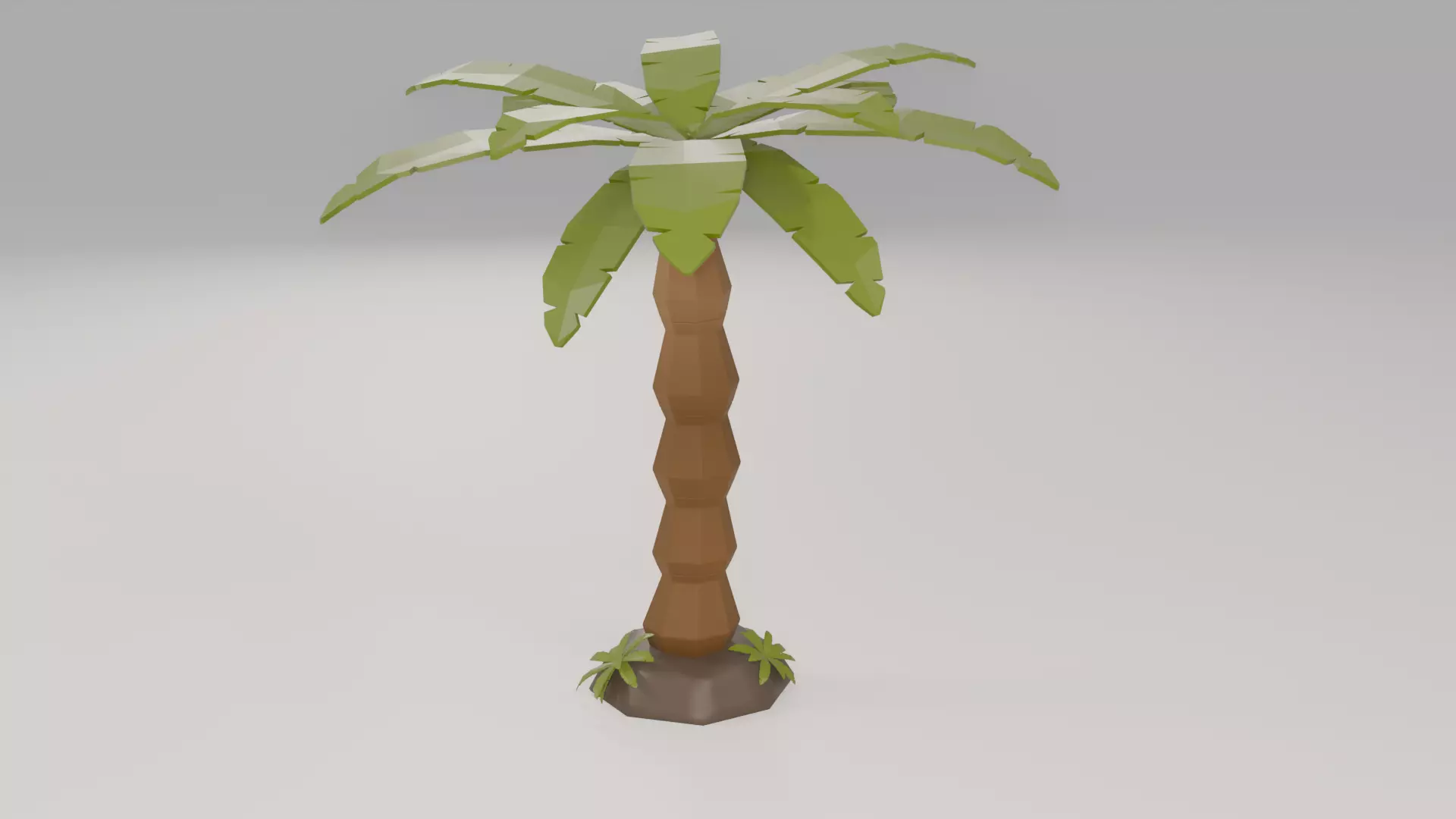 low-poly palm Low-poly 3D model_0