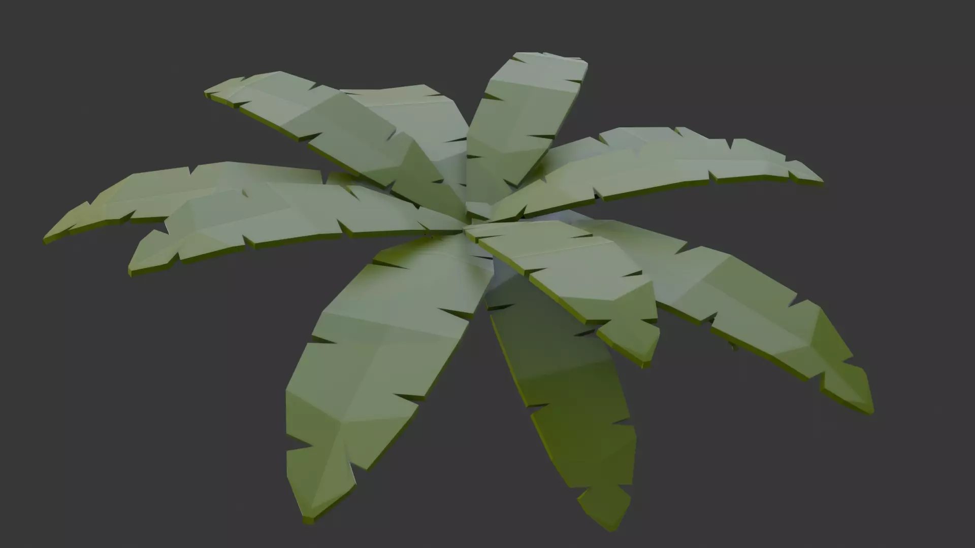 low-poly palm Low-poly 3D model_3