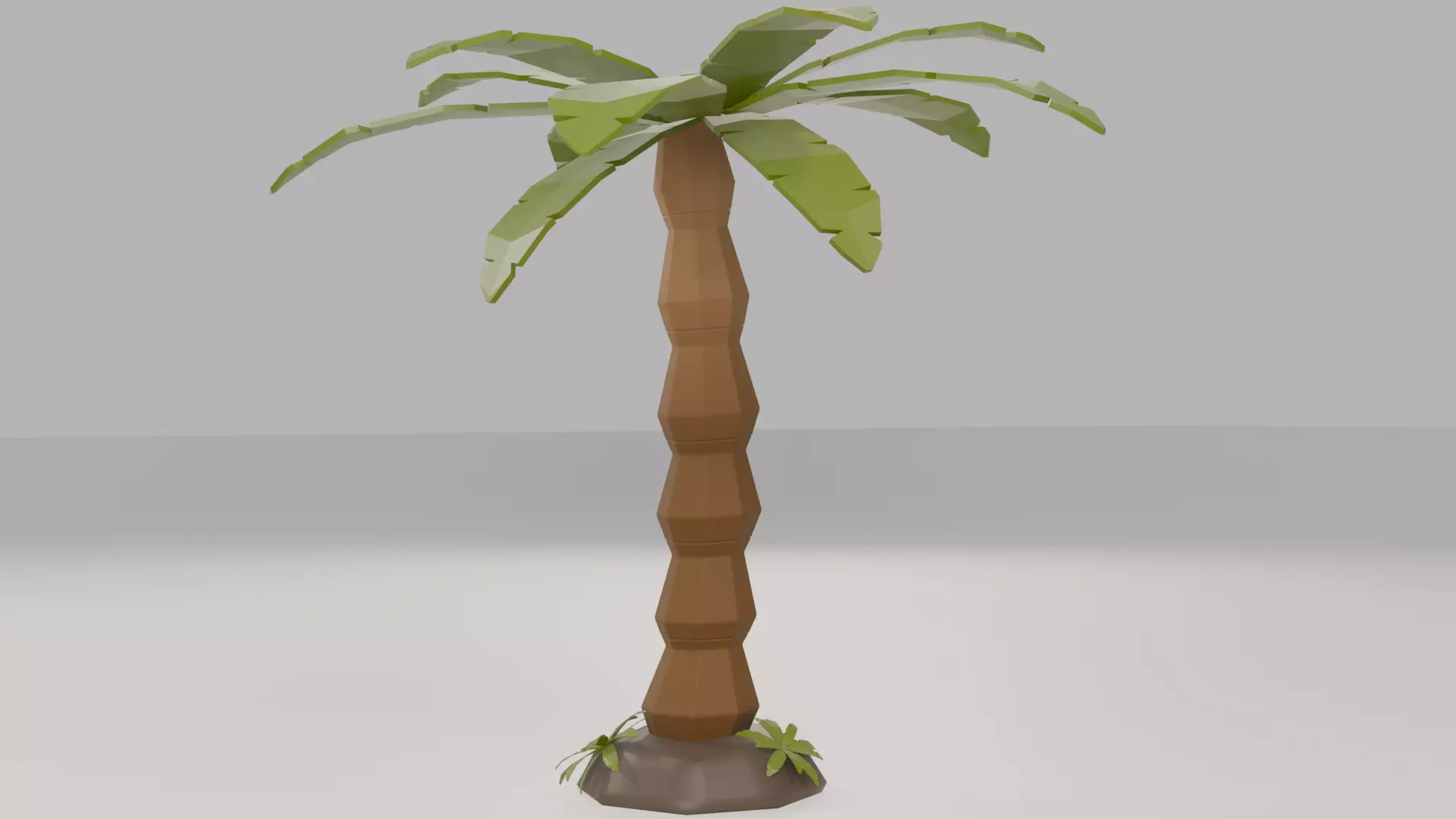 low-poly palm Low-poly 3D model_1