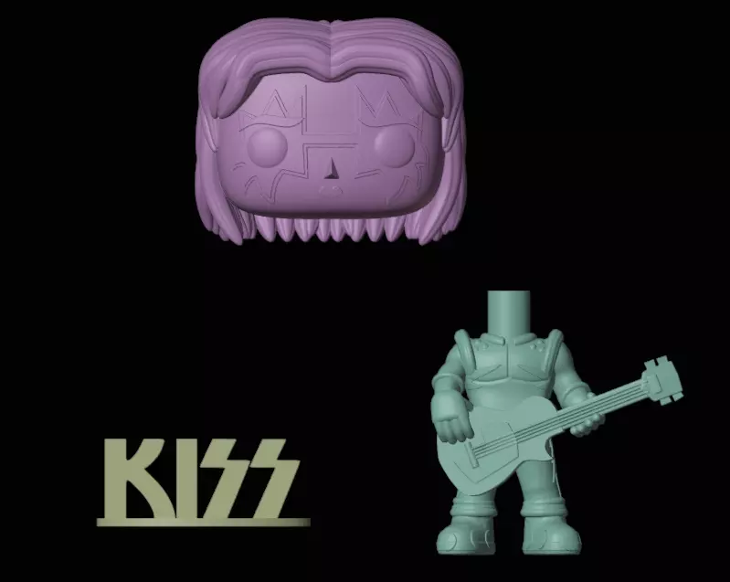 Spaceman Funko from the rock band Kiss 3D print model_1