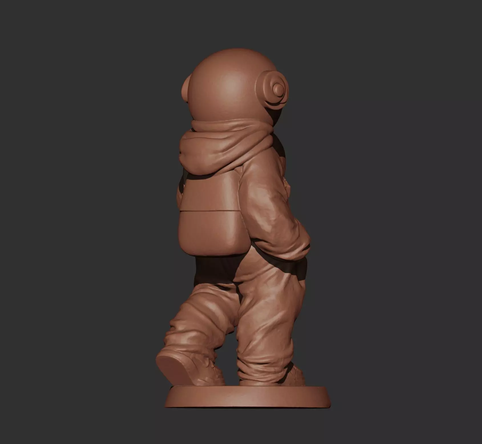 Astronaut Holding the Moon Sculpture Printable 3D print model_9