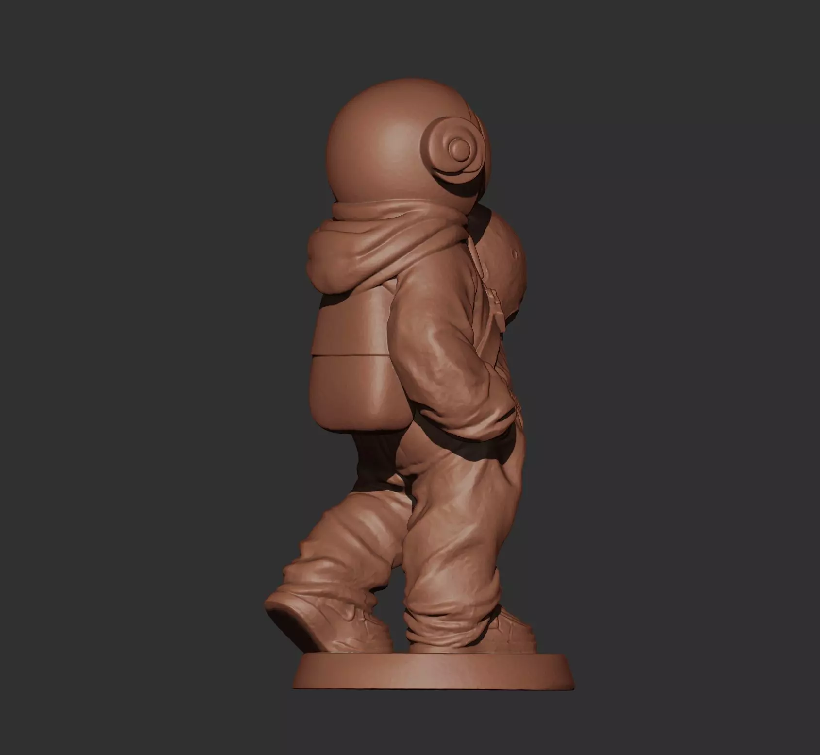 Astronaut Holding the Moon Sculpture Printable 3D print model_8