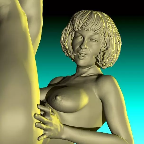 Melusine - Realistic nude female figurine ready for 3D printing 3D print model_5