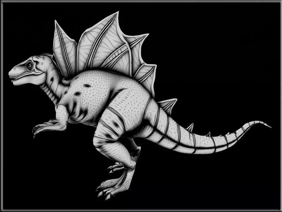 Dinosaur Low-poly 3D model_3