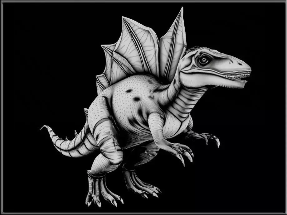 Dinosaur Low-poly 3D model_1