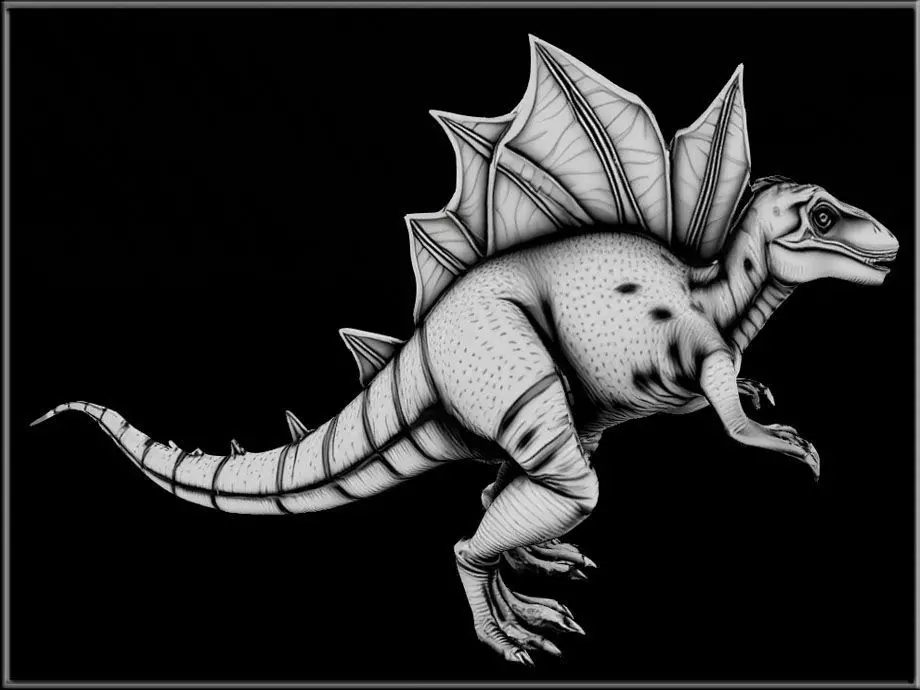 Dinosaur Low-poly 3D model_2