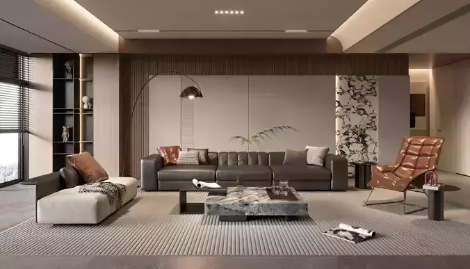 Modern Luxury Living Room with Sophisticated Decor
