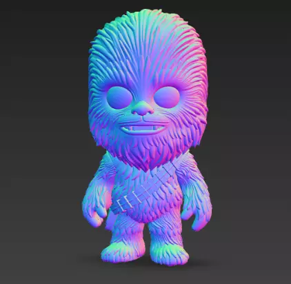 Kawaii Chewbacca Collectible 3D Figure 3D print model_3