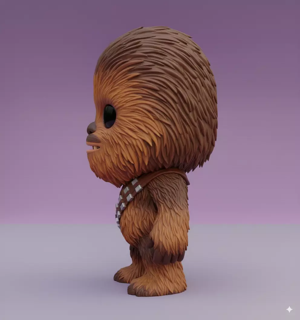 Kawaii Chewbacca Collectible 3D Figure 3D print model_1