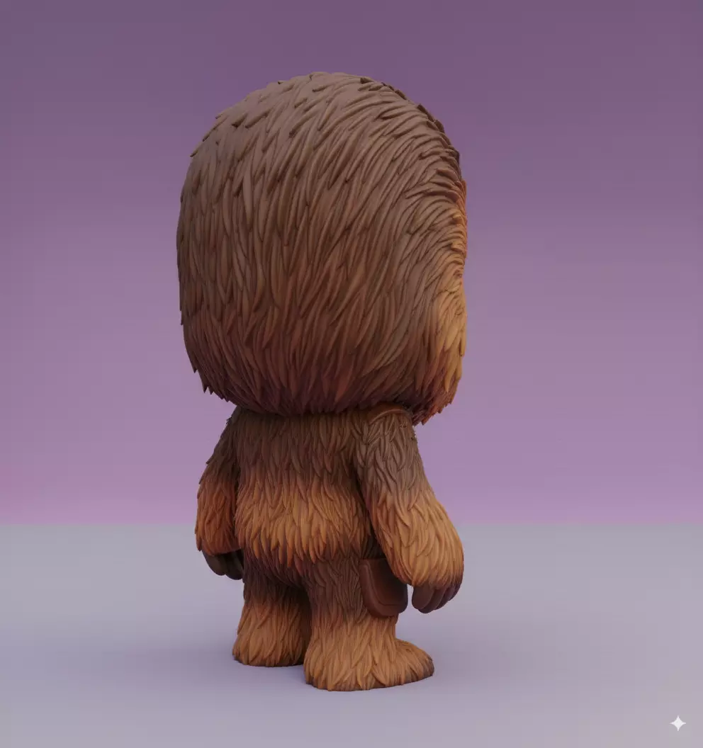 Kawaii Chewbacca Collectible 3D Figure 3D print model_2