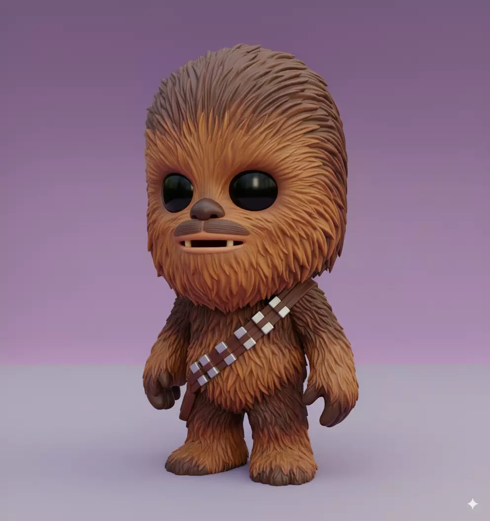 Kawaii Chewbacca Collectible 3D Figure 3D print model_0
