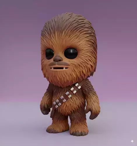 Kawaii Chewbacca Collectible 3D Figure