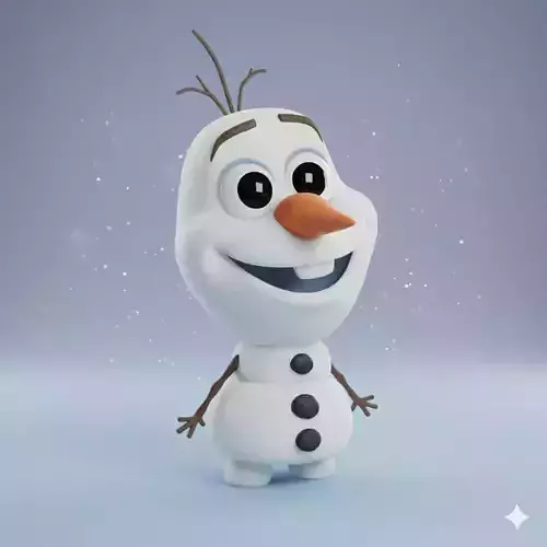 Olaf Kawaii Chibi Collectible 3D Figure STL File