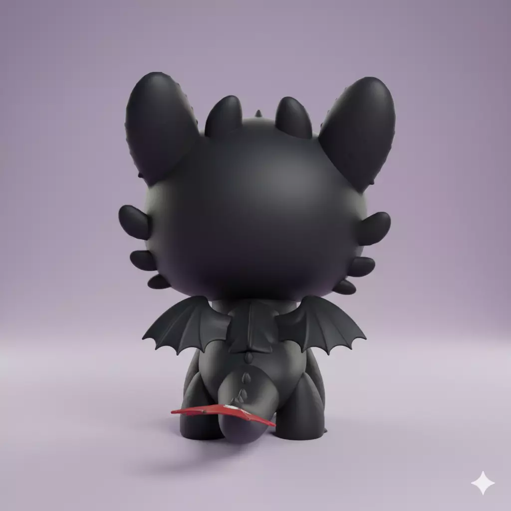 Toothless Kawaii Chibi Collectible 3D Figure 3D print model_2
