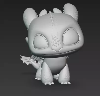 Toothless Kawaii Chibi Collectible 3D Figure 3D print model_3