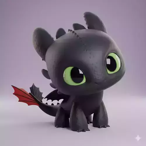 Toothless Kawaii Chibi Collectible 3D Figure