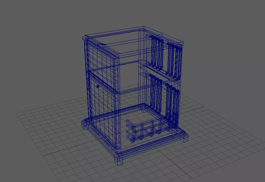 old and rusty fridge or refrigerator  Low-poly 3D model_2