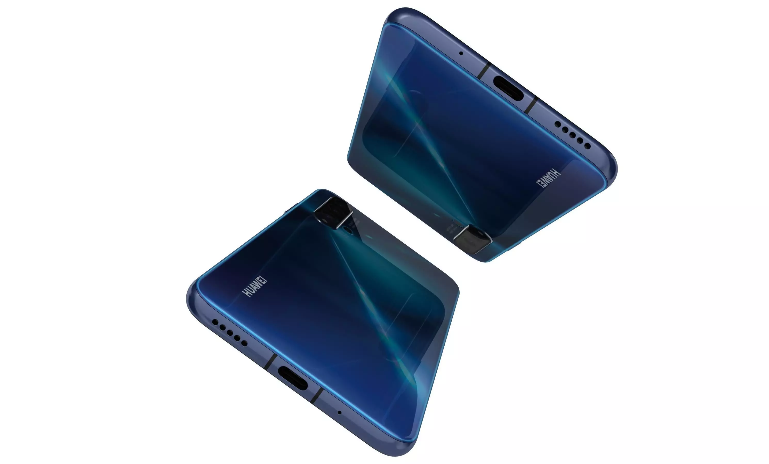 Huawei Nova 5T Crush Blue High Poly 3D model_4