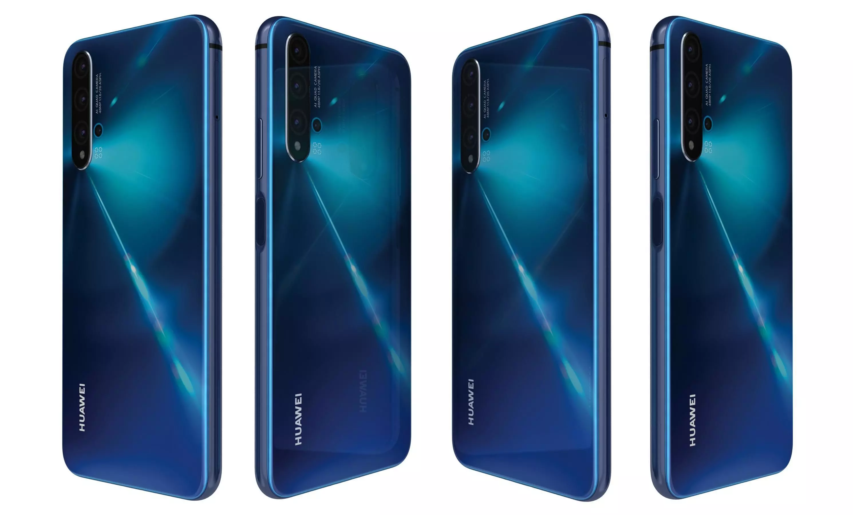 Huawei Nova 5T Crush Blue High Poly 3D model_26