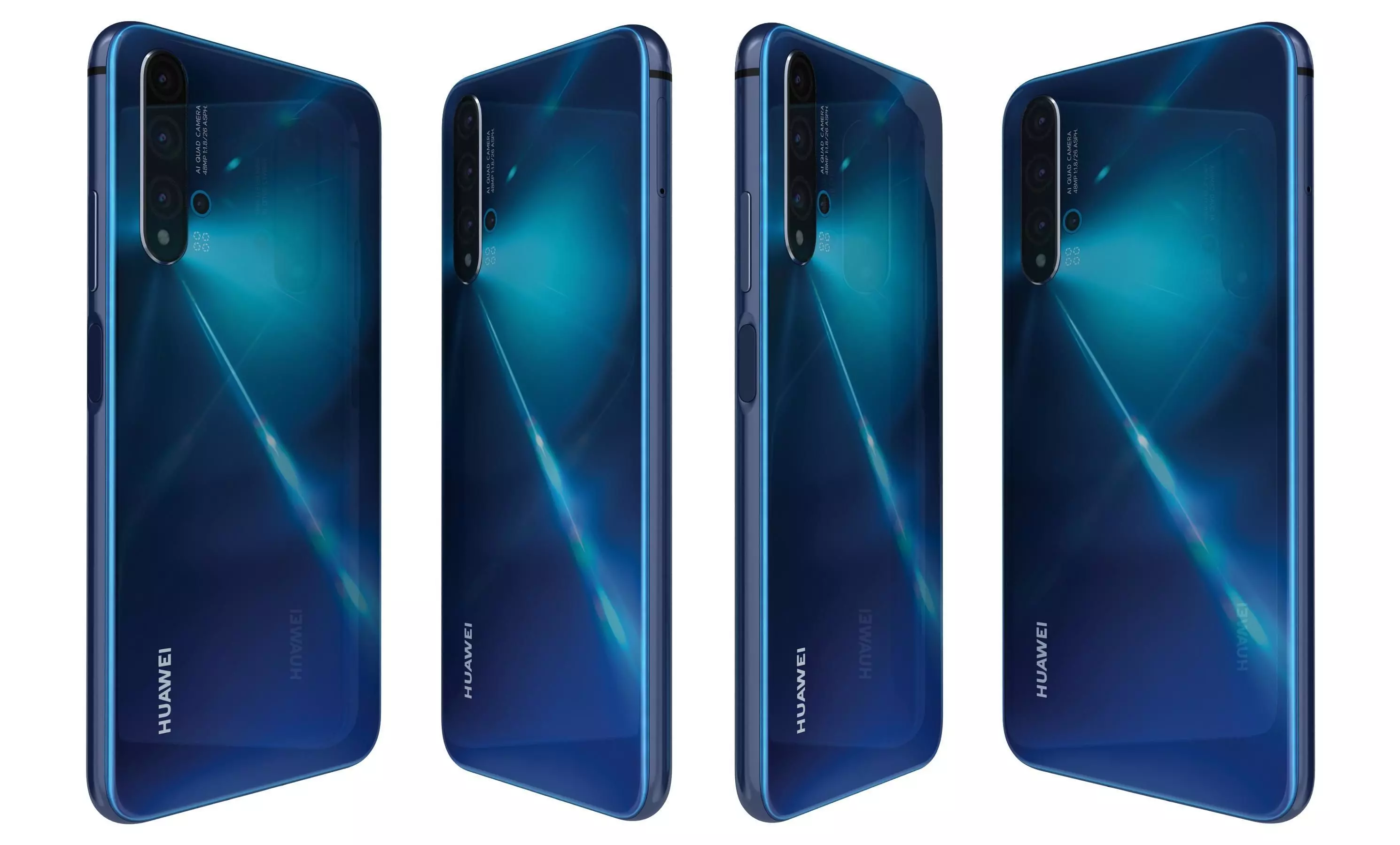 Huawei Nova 5T Crush Blue High Poly 3D model_21