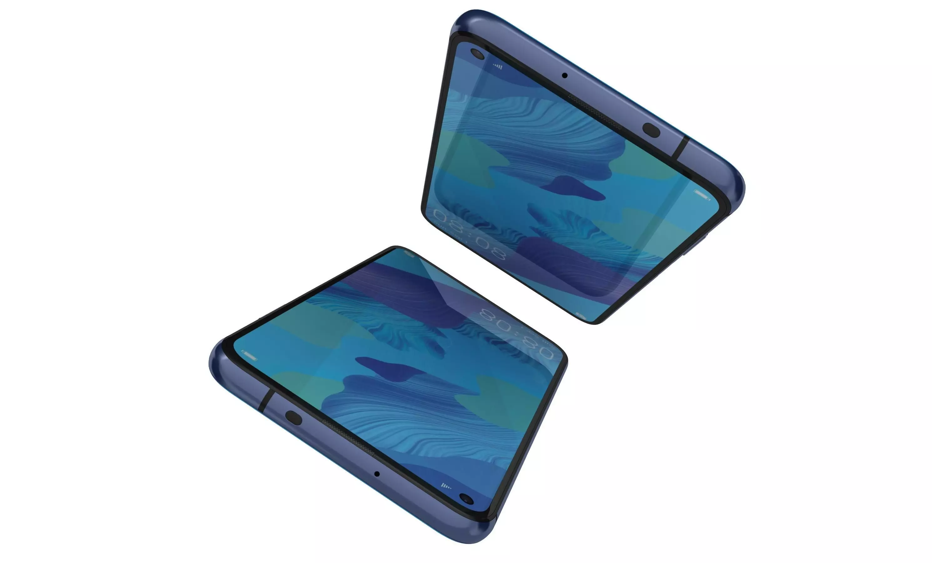 Huawei Nova 5T Crush Blue High Poly 3D model_3