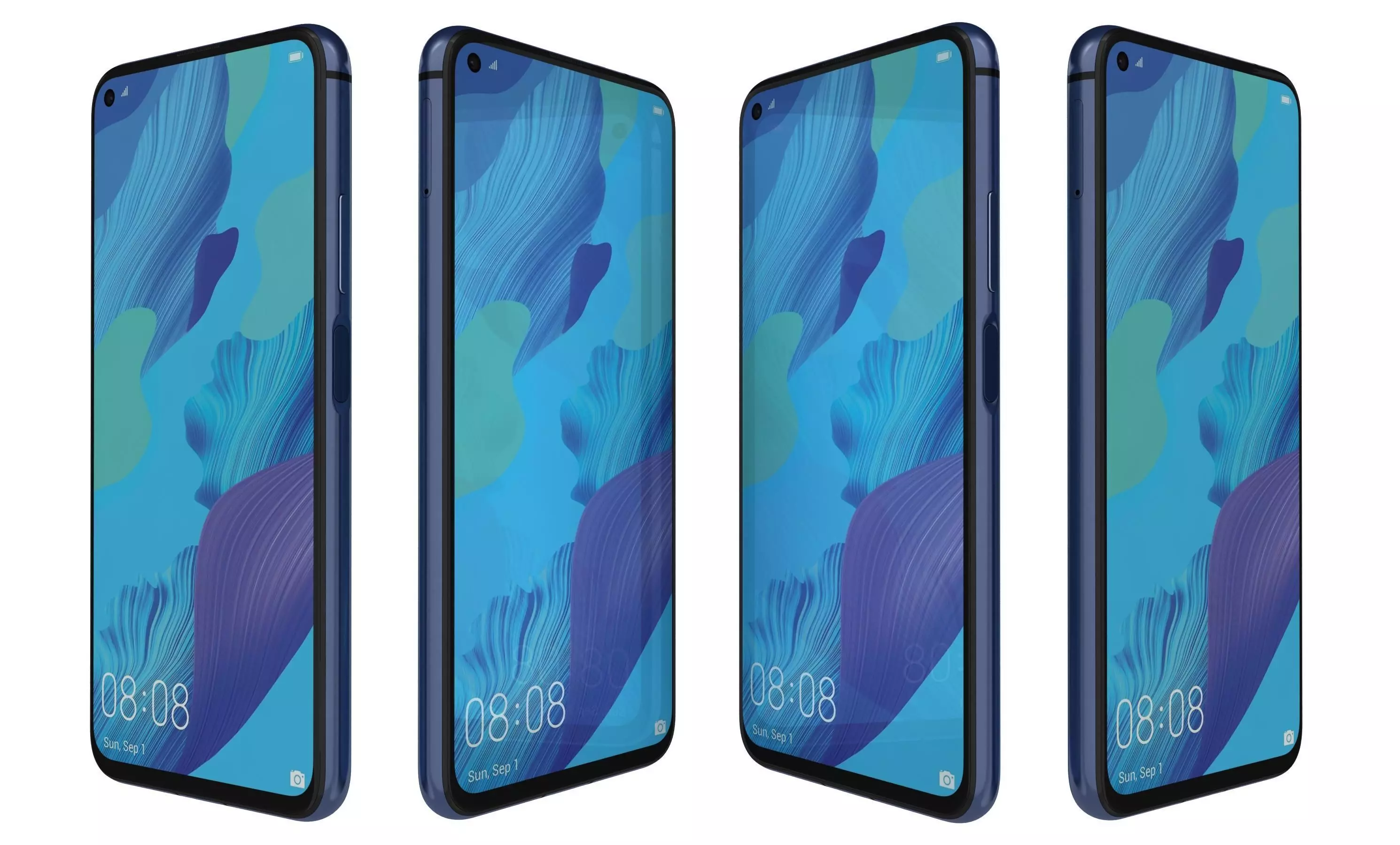 Huawei Nova 5T Crush Blue High Poly 3D model_29