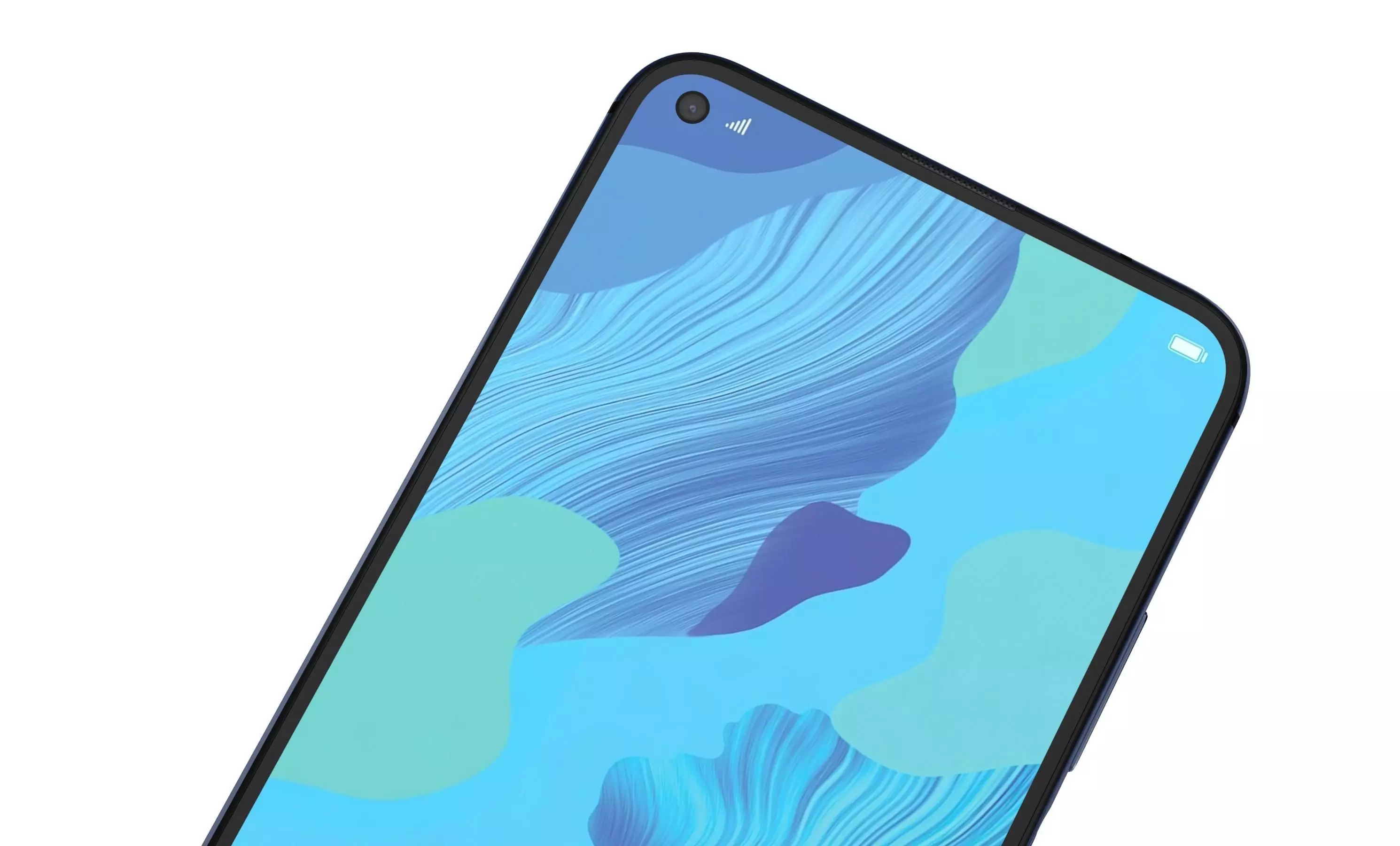 Huawei Nova 5T Crush Blue High Poly 3D model_8