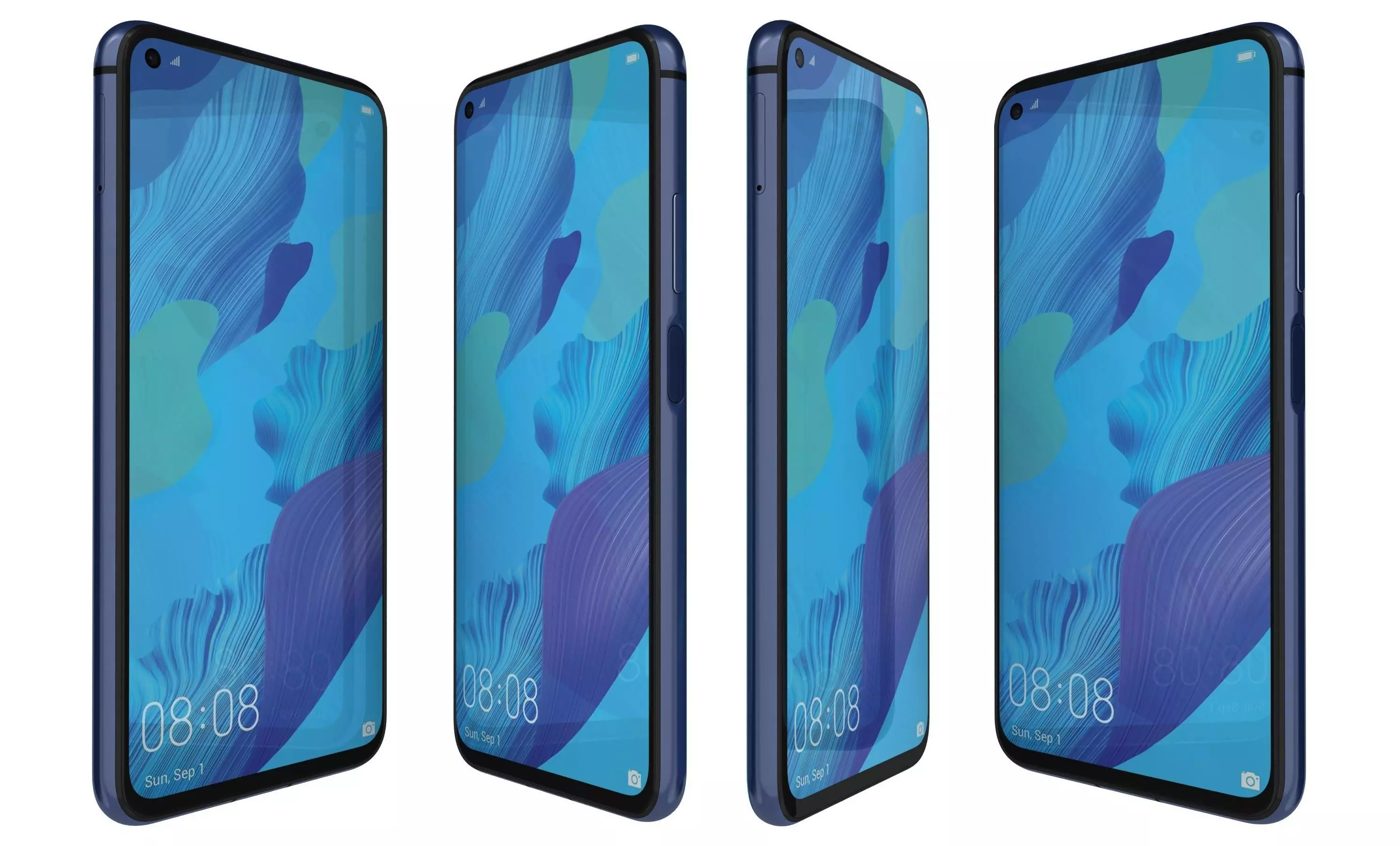 Huawei Nova 5T Crush Blue High Poly 3D model_25