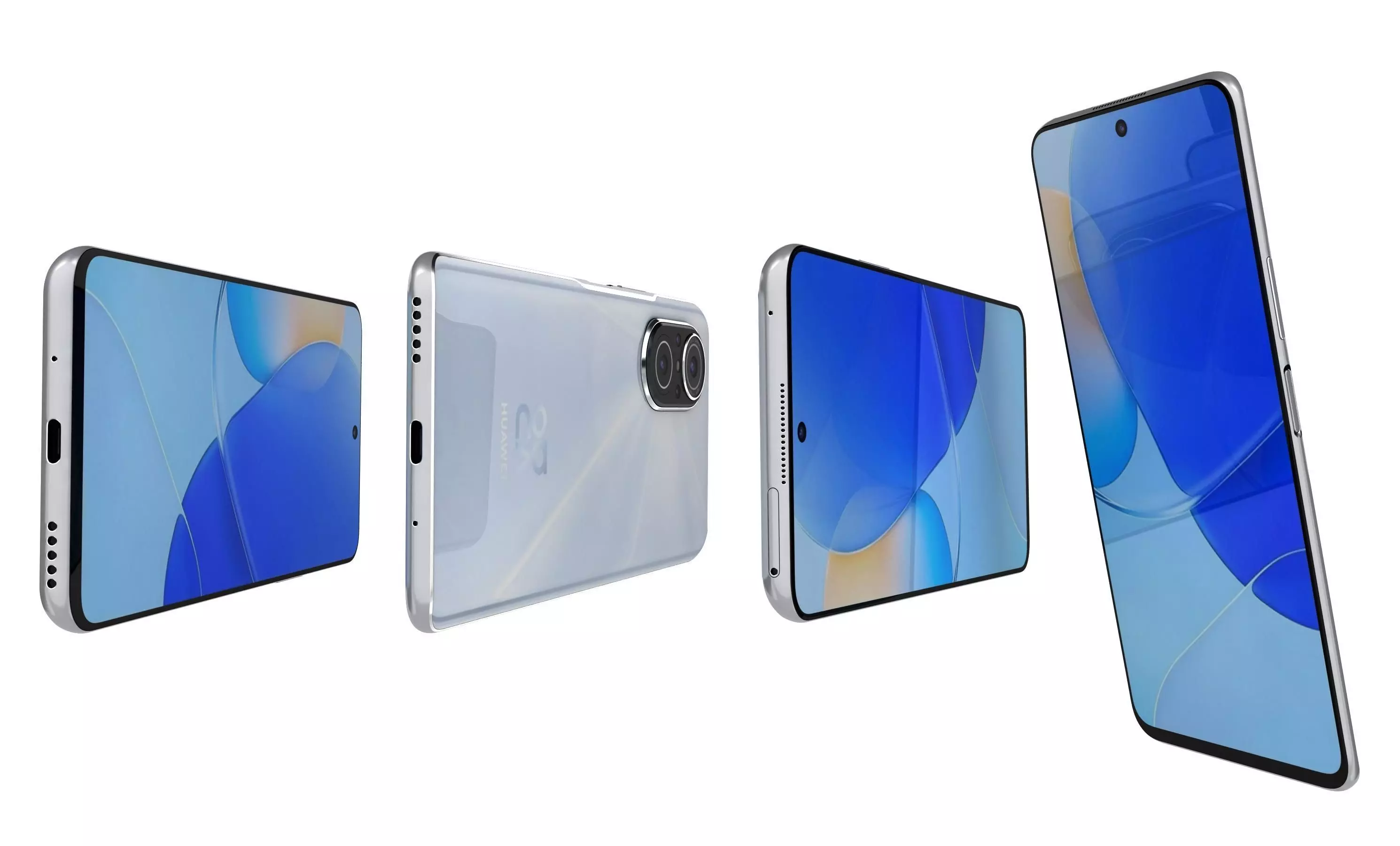 Huawei Nova 9 SE White High Poly 3D model_17