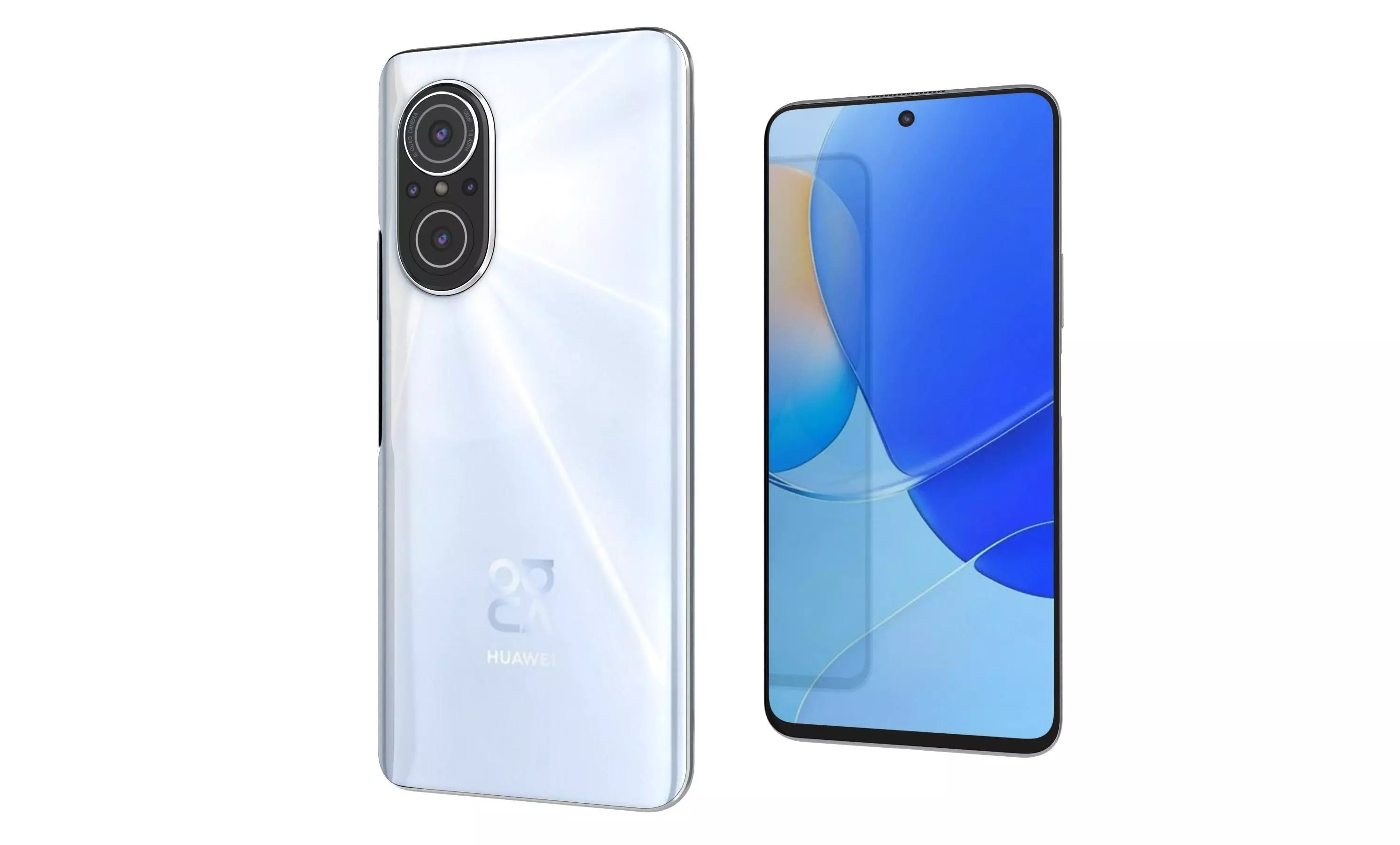 Huawei Nova 9 SE White High Poly 3D model_11