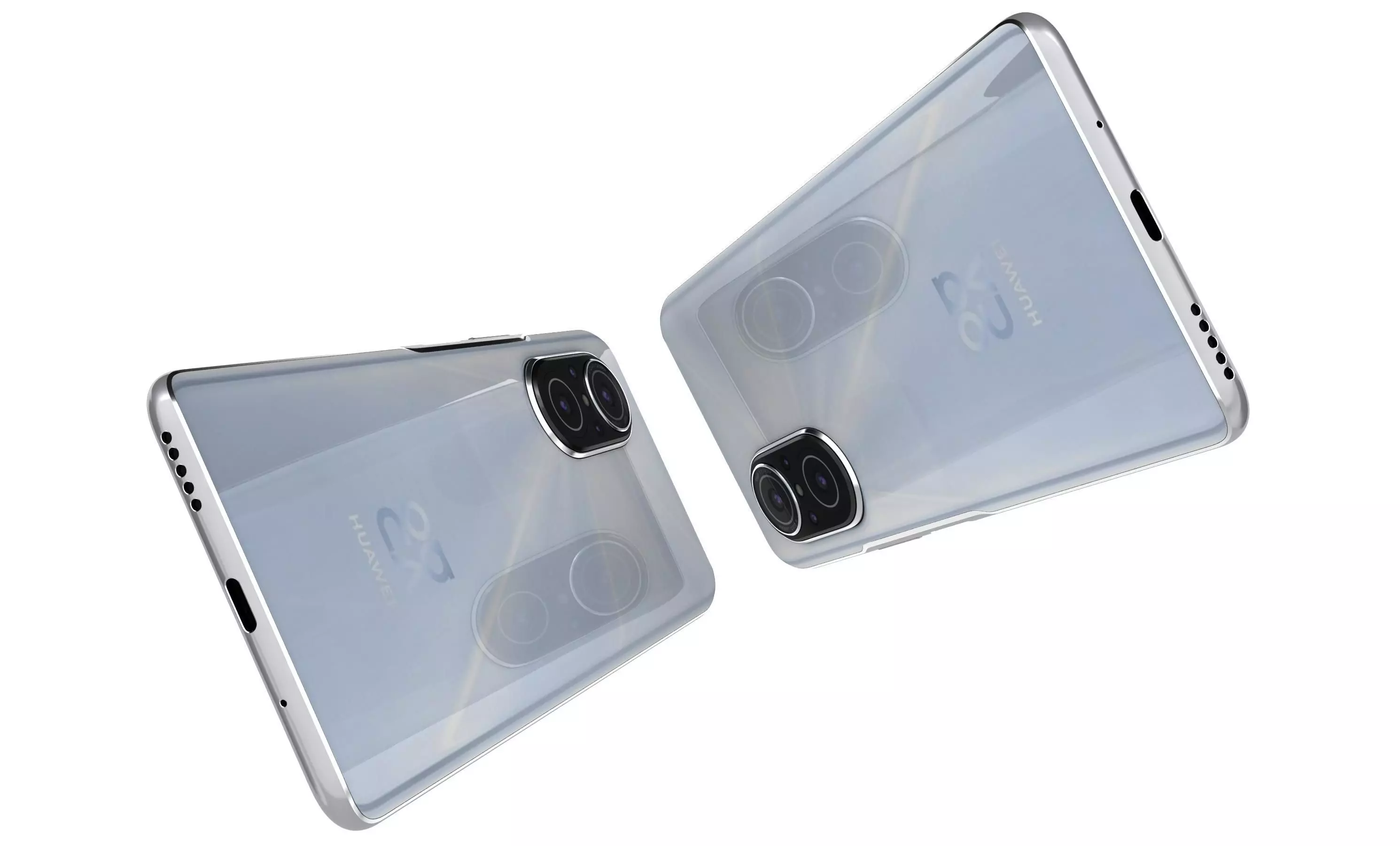 Huawei Nova 9 SE White High Poly 3D model_16