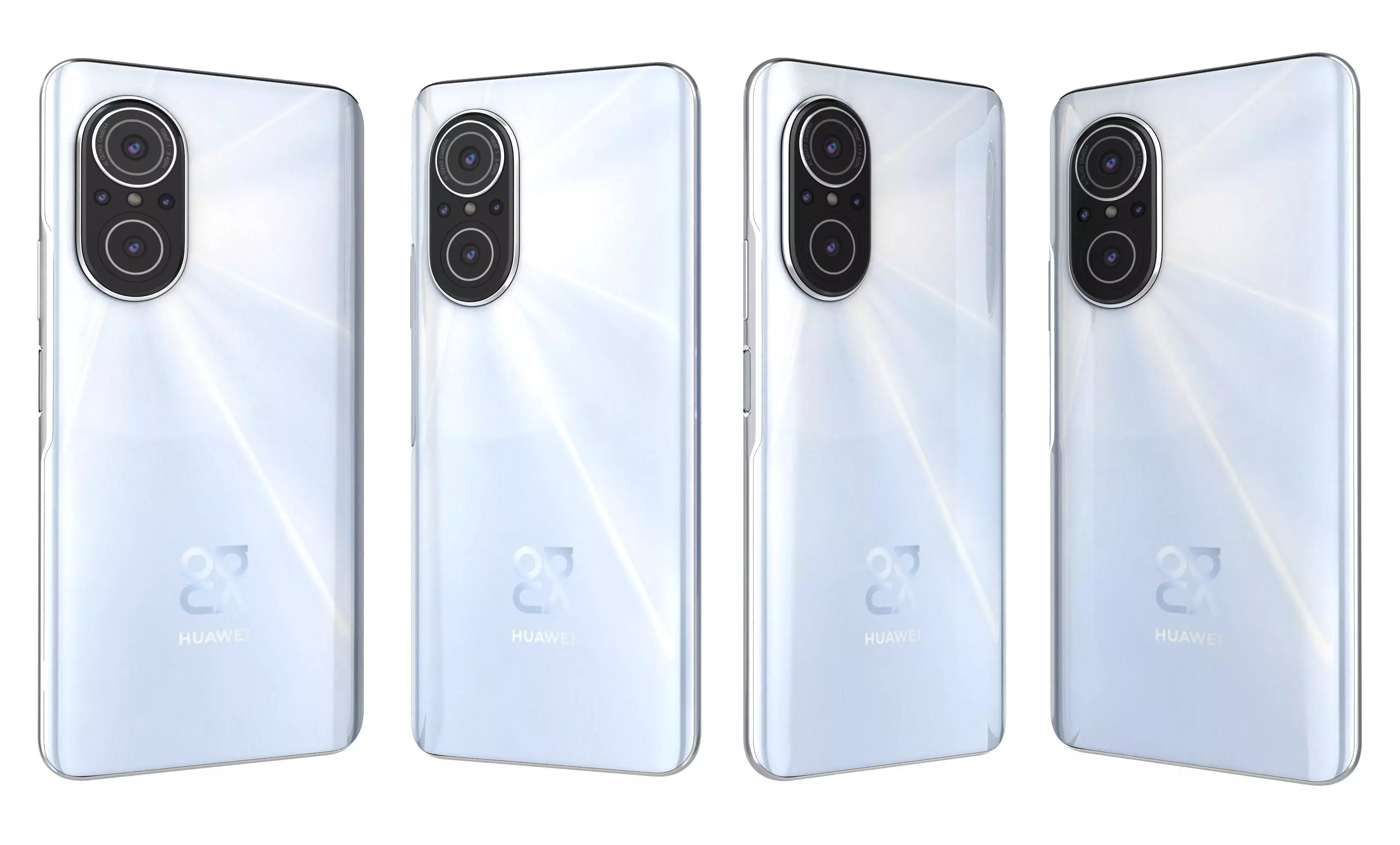 Huawei Nova 9 SE White High Poly 3D model_3