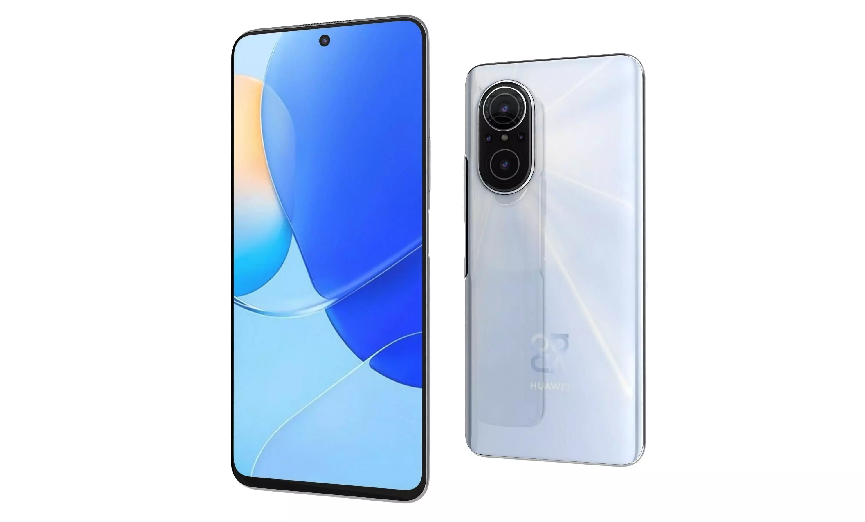 Huawei Nova 9 SE White High Poly 3D model_7