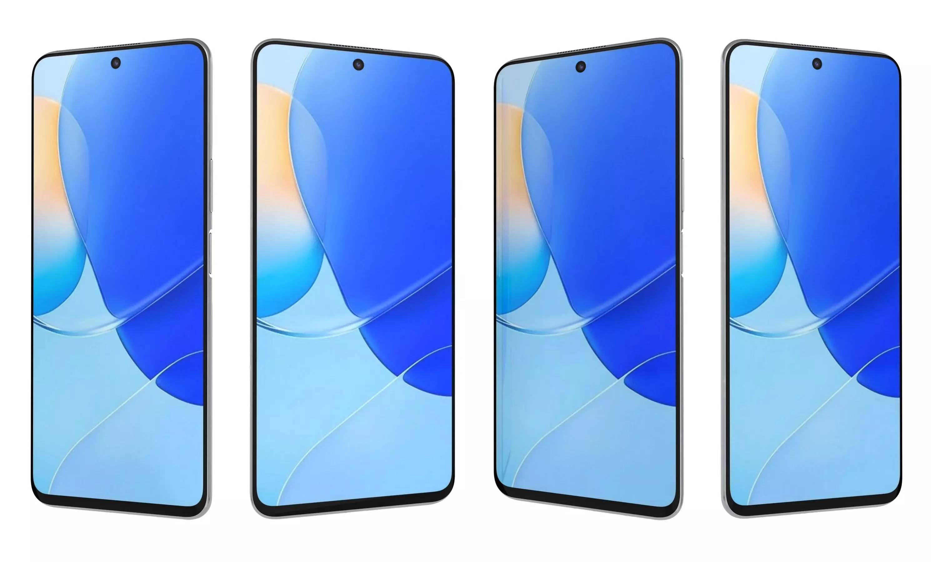 Huawei Nova 9 SE White High Poly 3D model_12