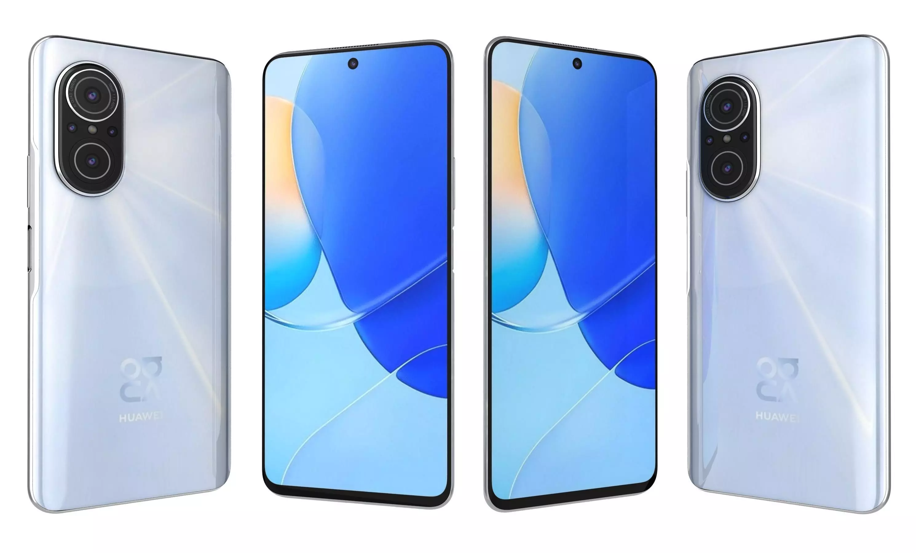 Huawei Nova 9 SE White High Poly 3D model_0