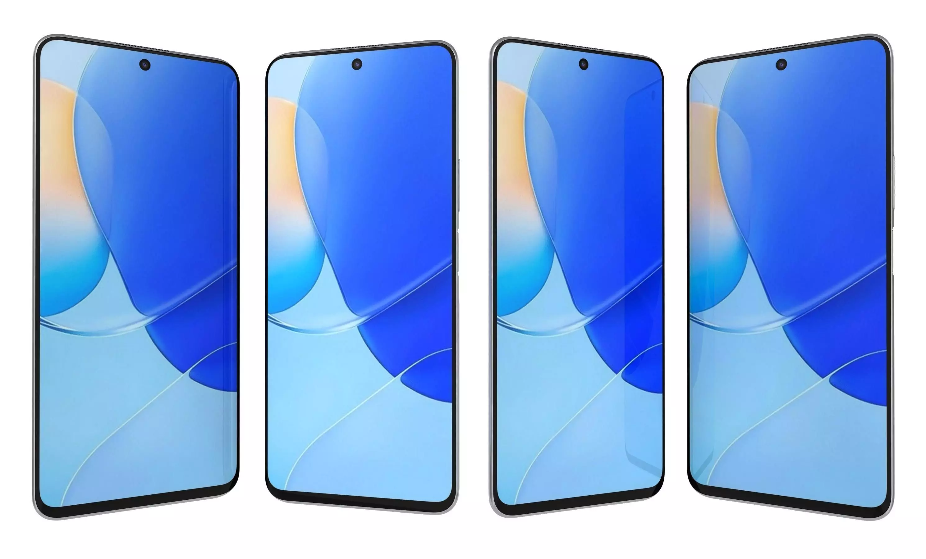 Huawei Nova 9 SE White High Poly 3D model_4