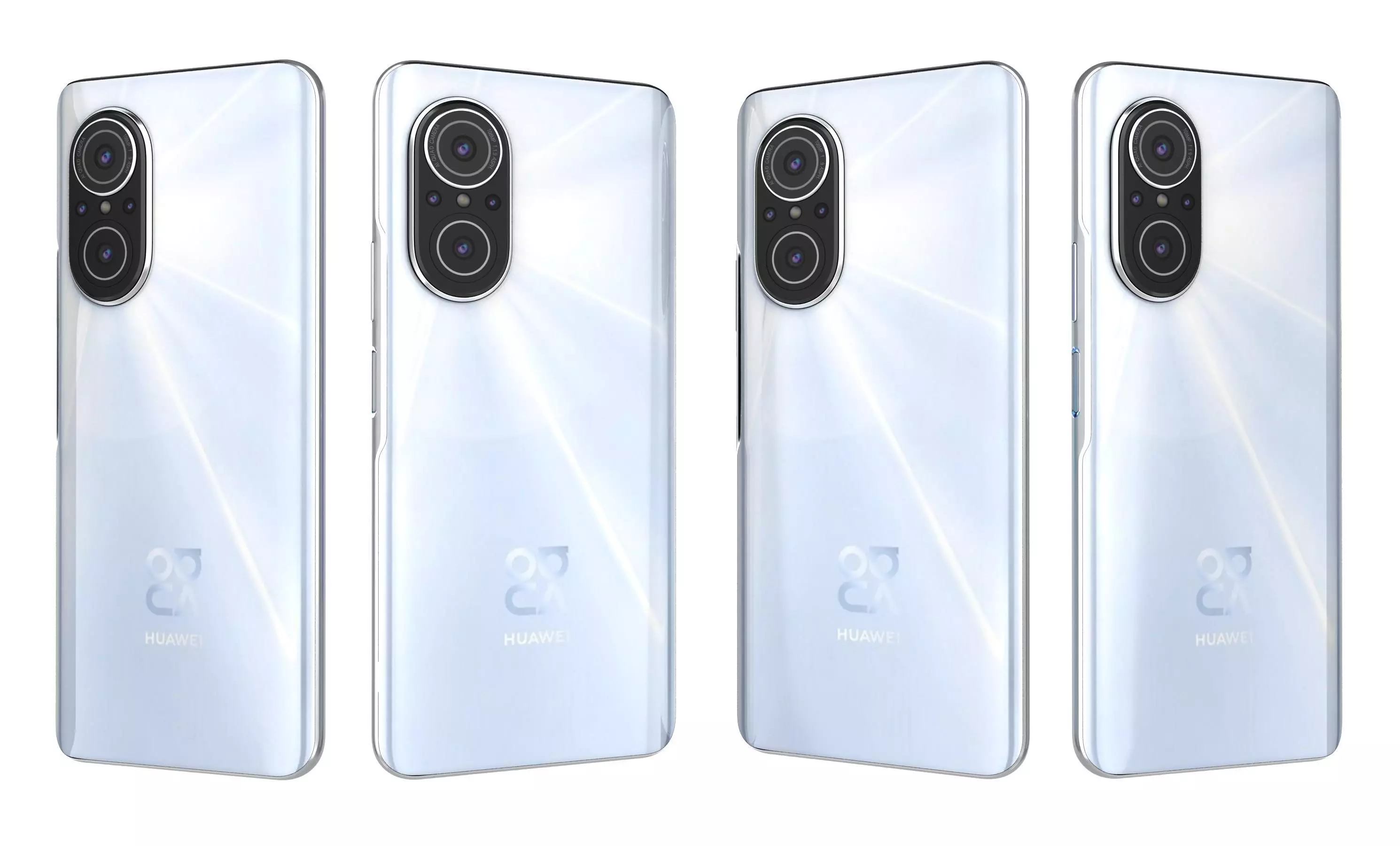Huawei Nova 9 SE White High Poly 3D model_6
