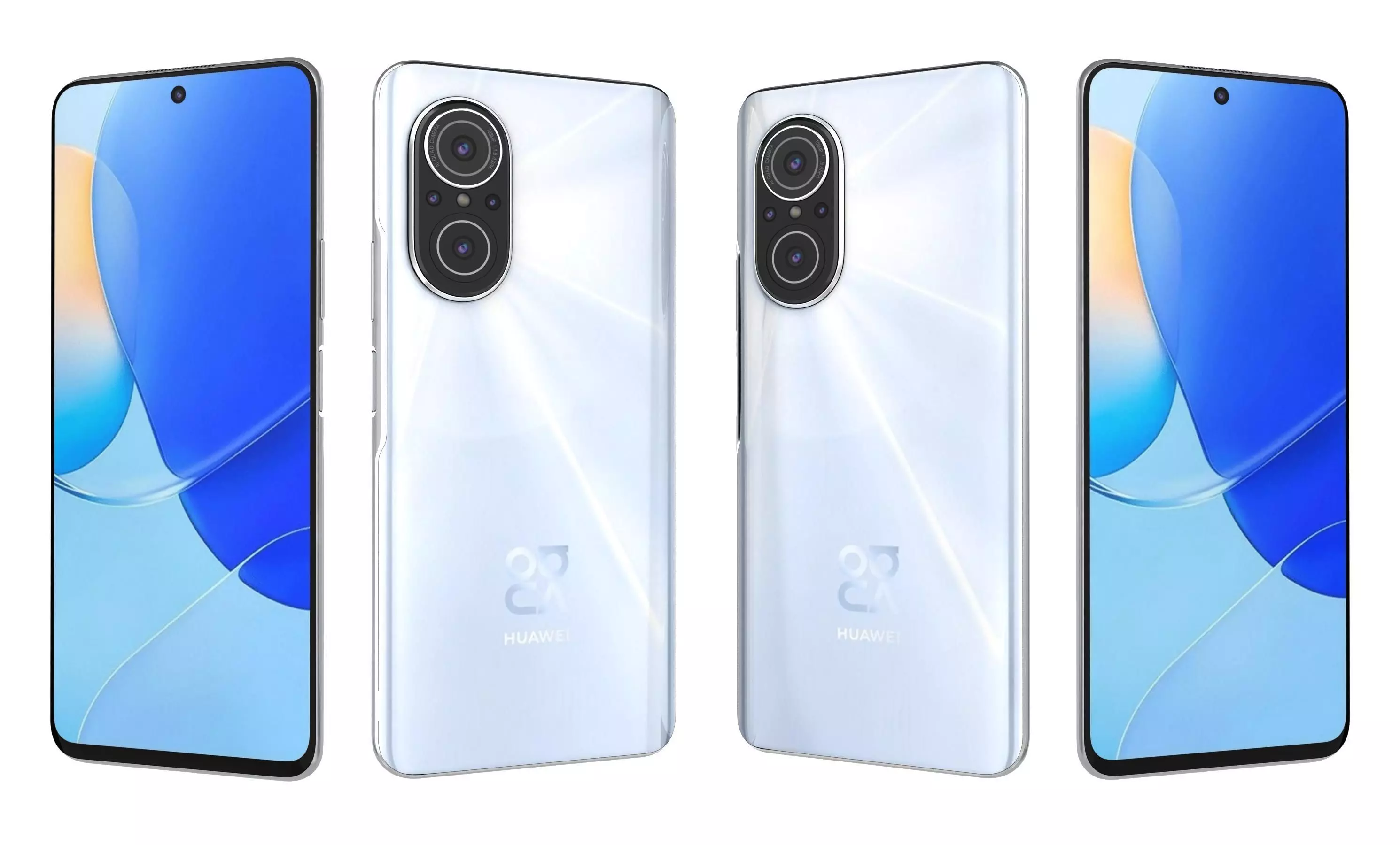 Huawei Nova 9 SE White High Poly 3D model_13