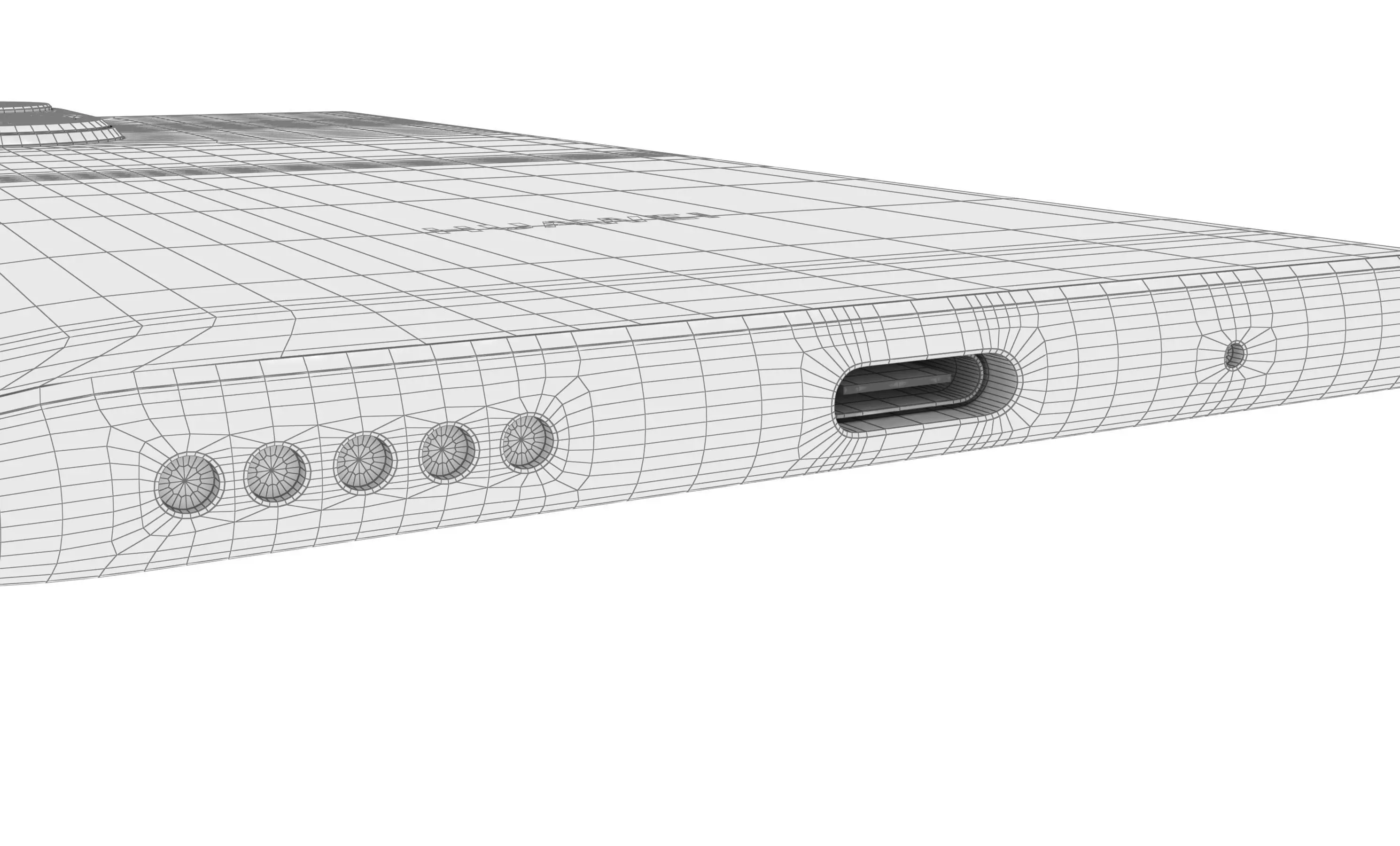 Huawei Nova 9 SE White High Poly 3D model_25