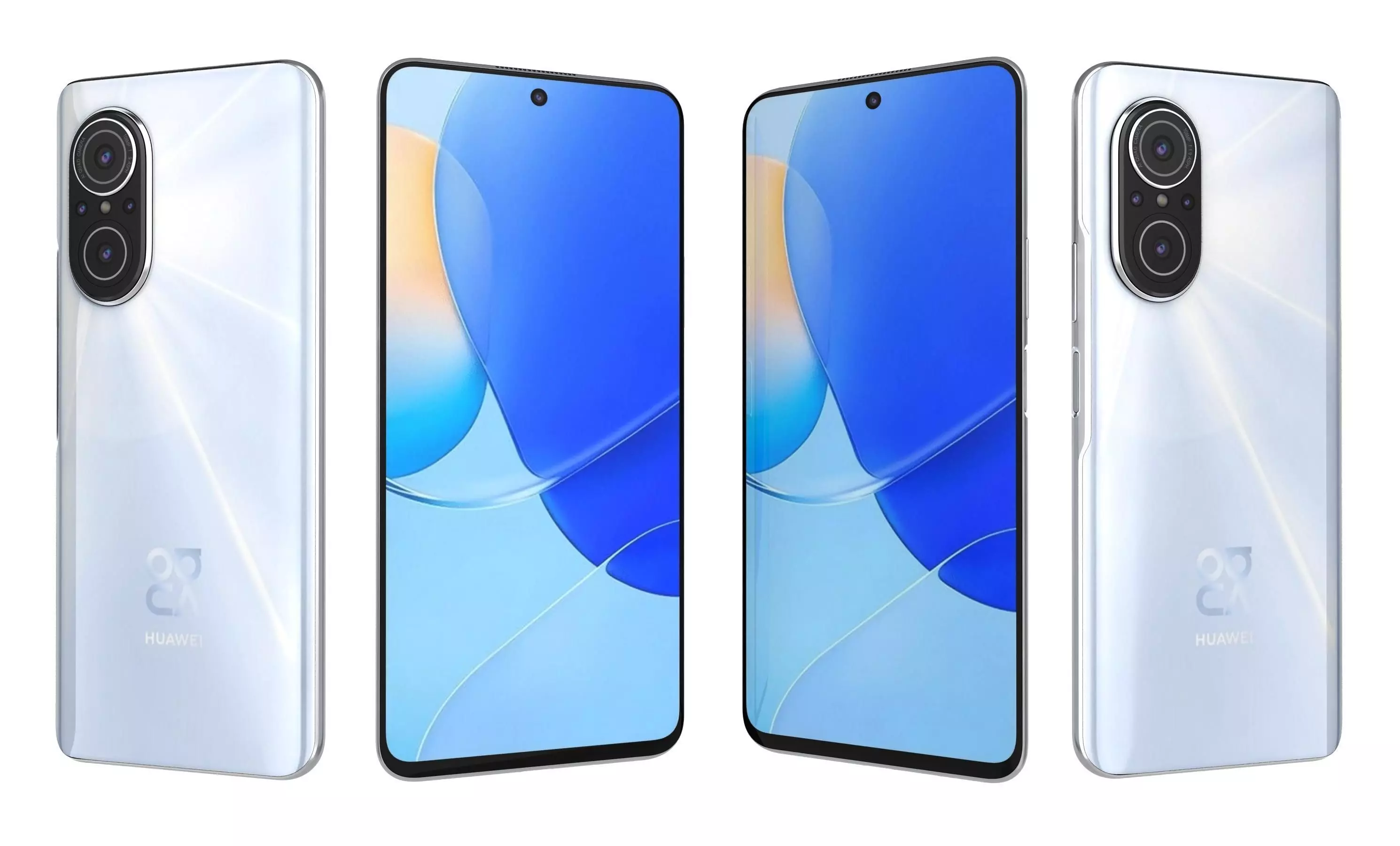 Huawei Nova 9 SE White High Poly 3D model_15