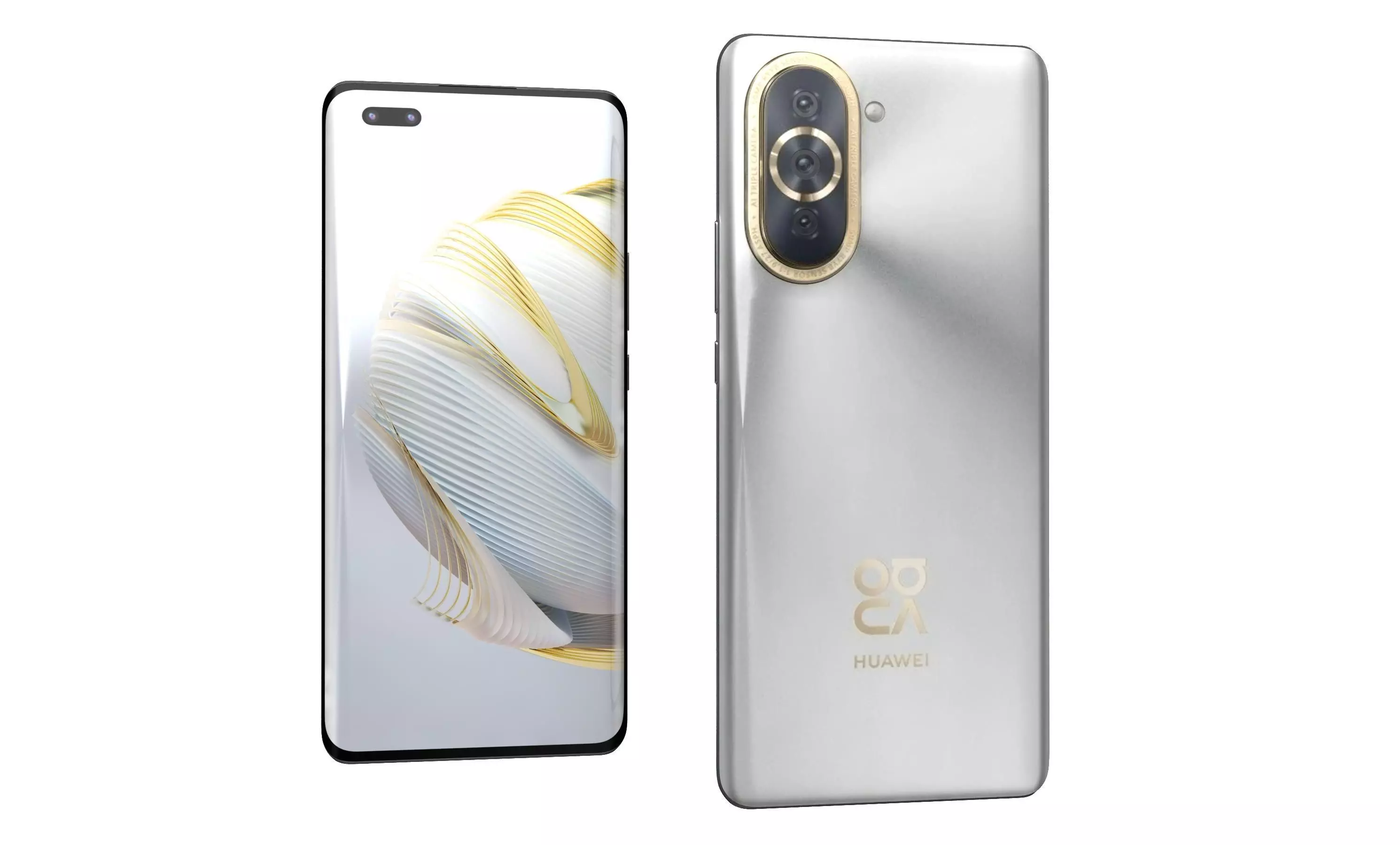 Huawei nova 10 Pro White High Poly 3D model_1