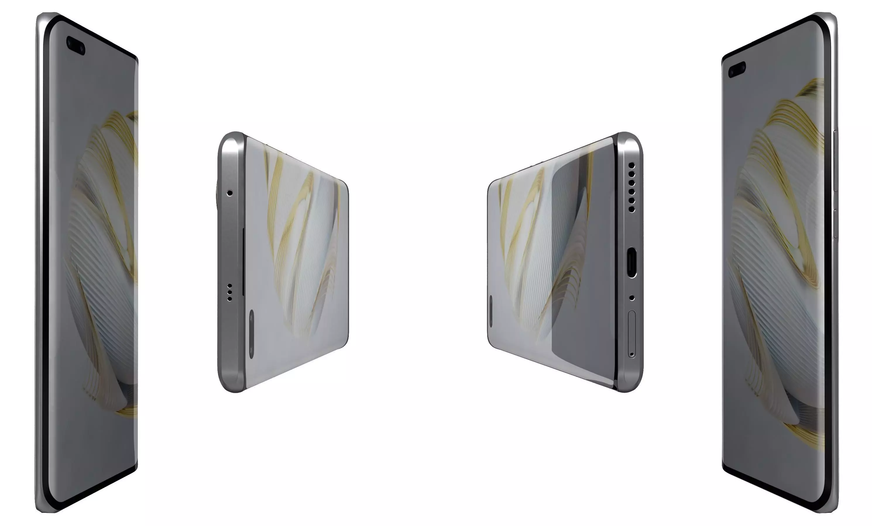 Huawei nova 10 Pro White High Poly 3D model_2