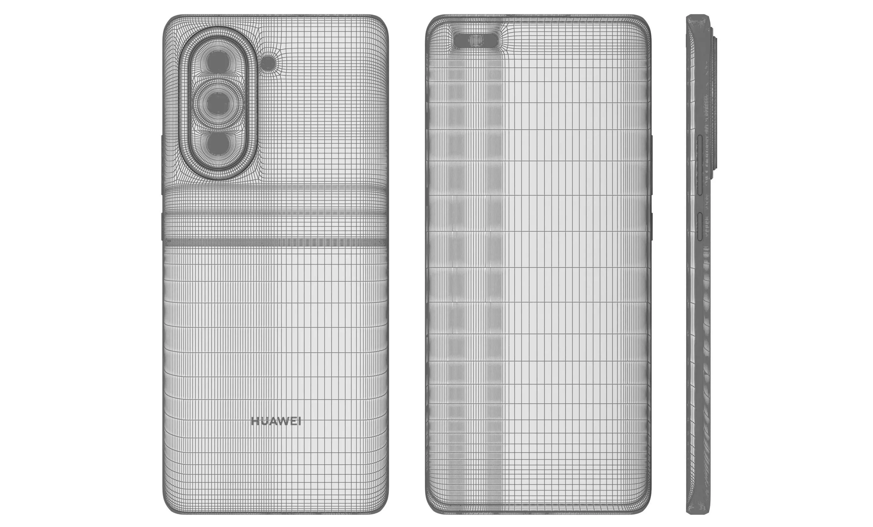 Huawei nova 10 Pro White High Poly 3D model_12