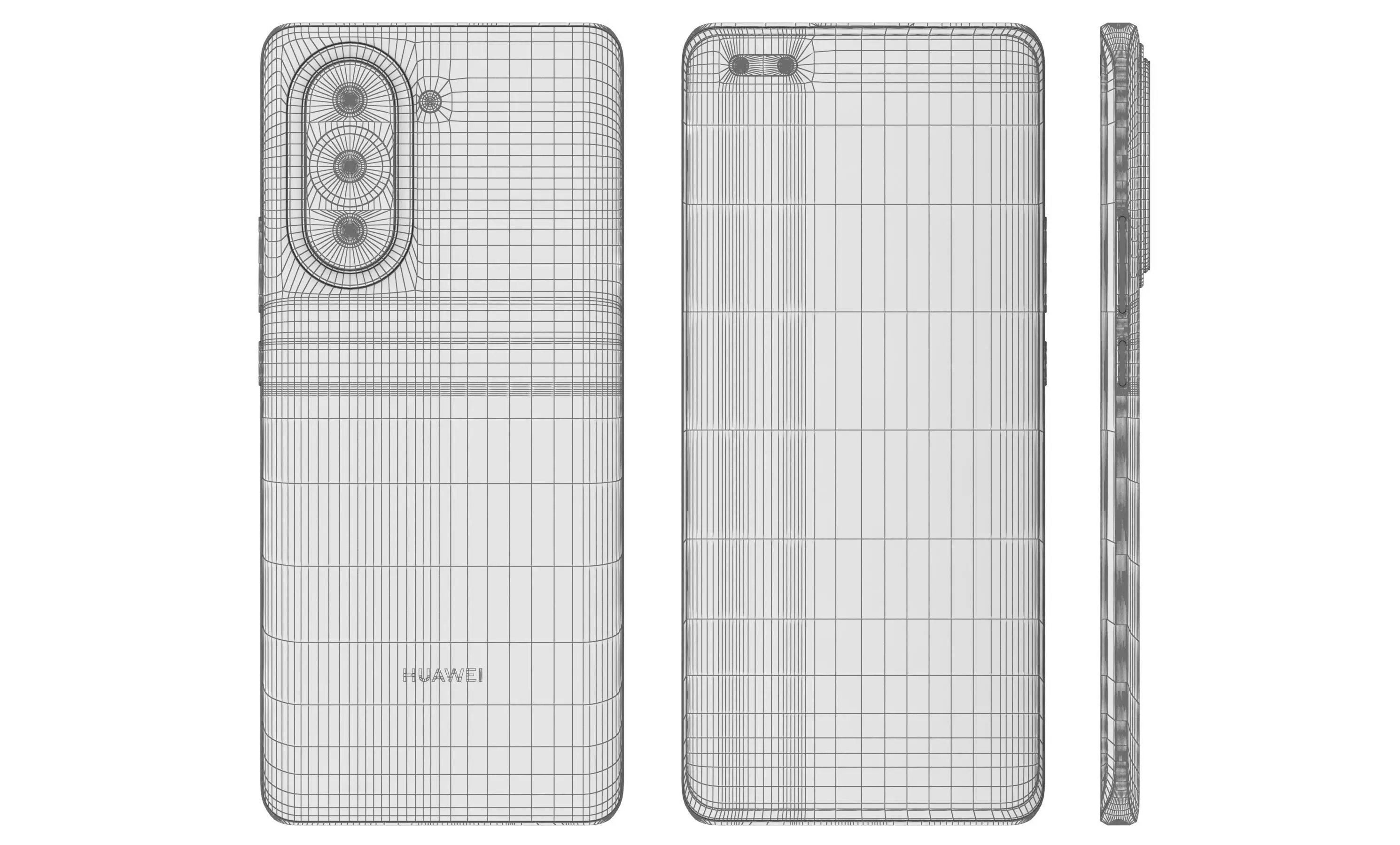 Huawei nova 10 Pro White High Poly 3D model_11