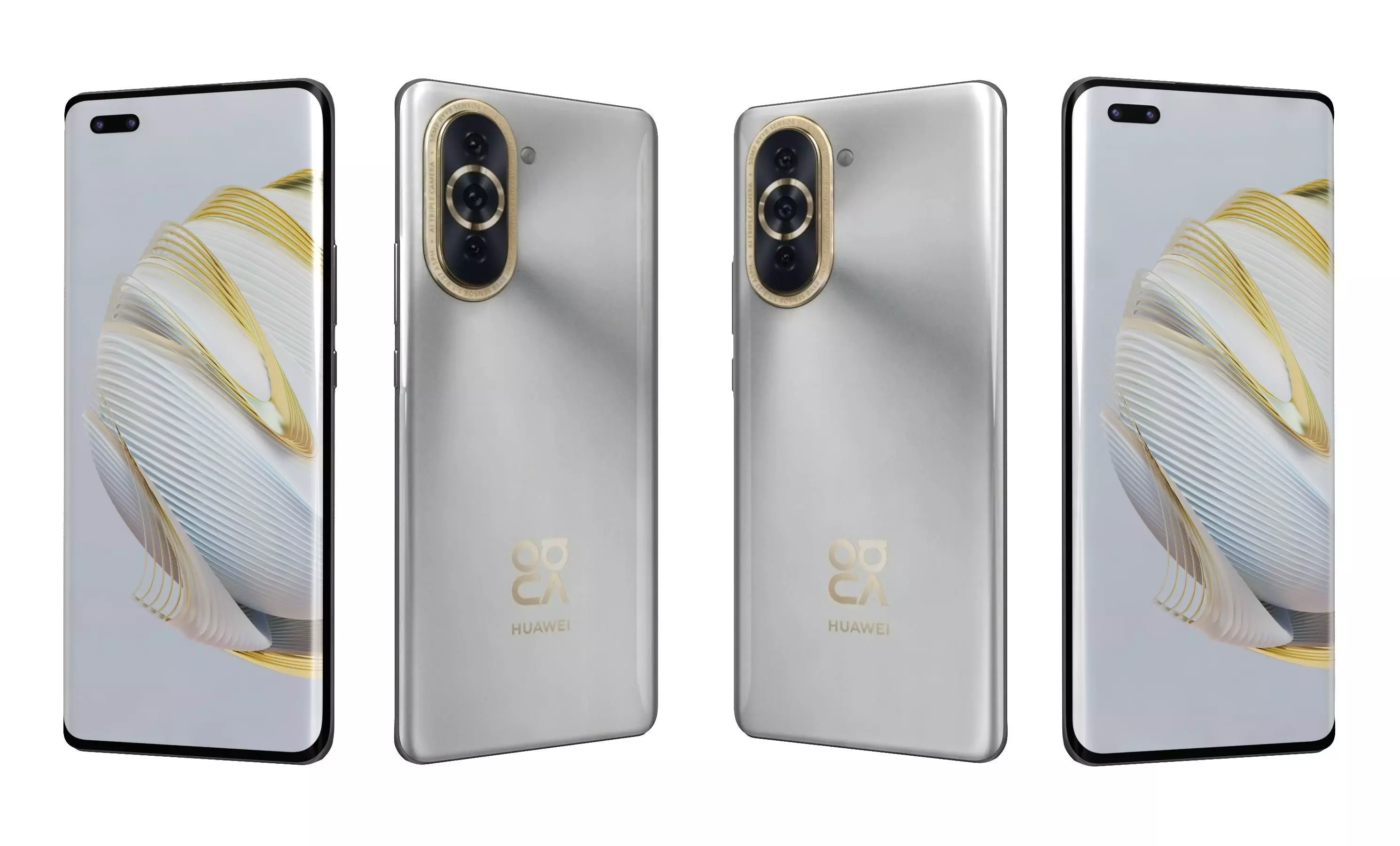 Huawei nova 10 Pro White High Poly 3D model_25
