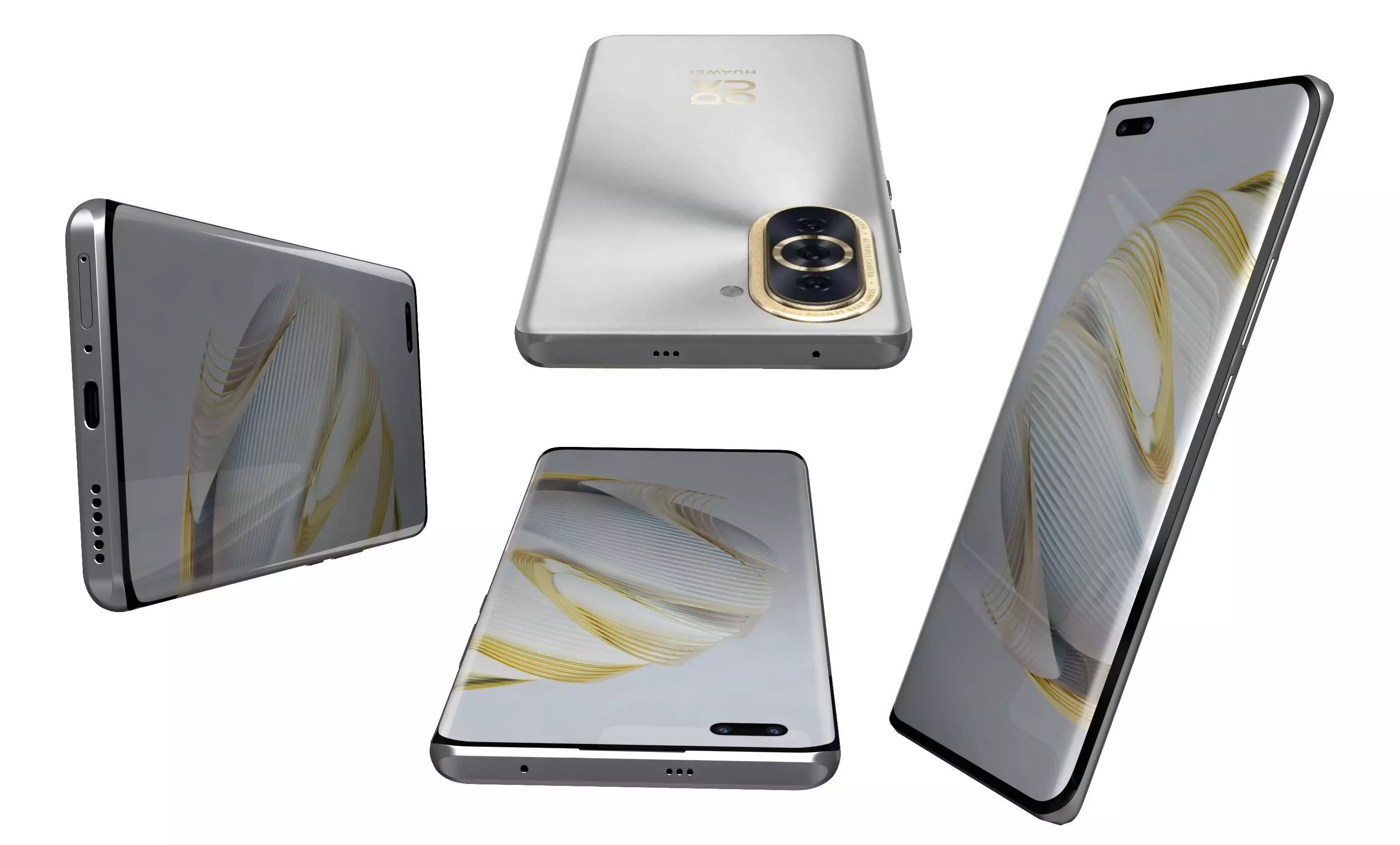 Huawei nova 10 Pro White High Poly 3D model_7