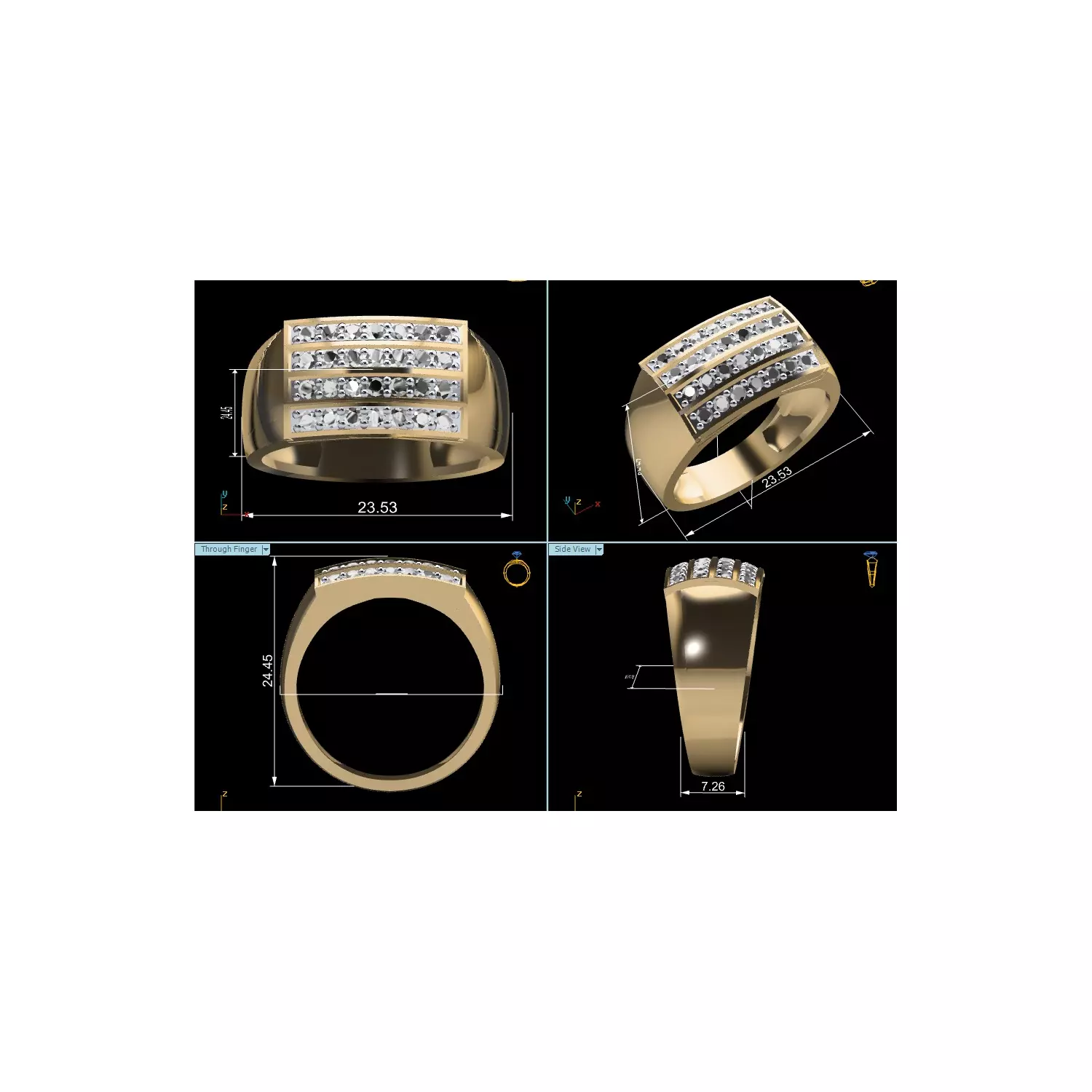 Mens Ring  Render 3dm STL MTL SLC JCD OBJ FBX Details 3D print model_10